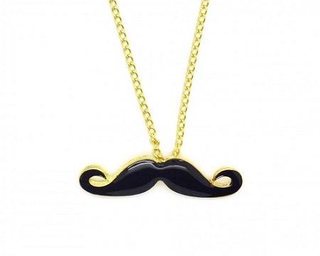 Collier Moustache noir