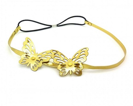 Headband doré papillon